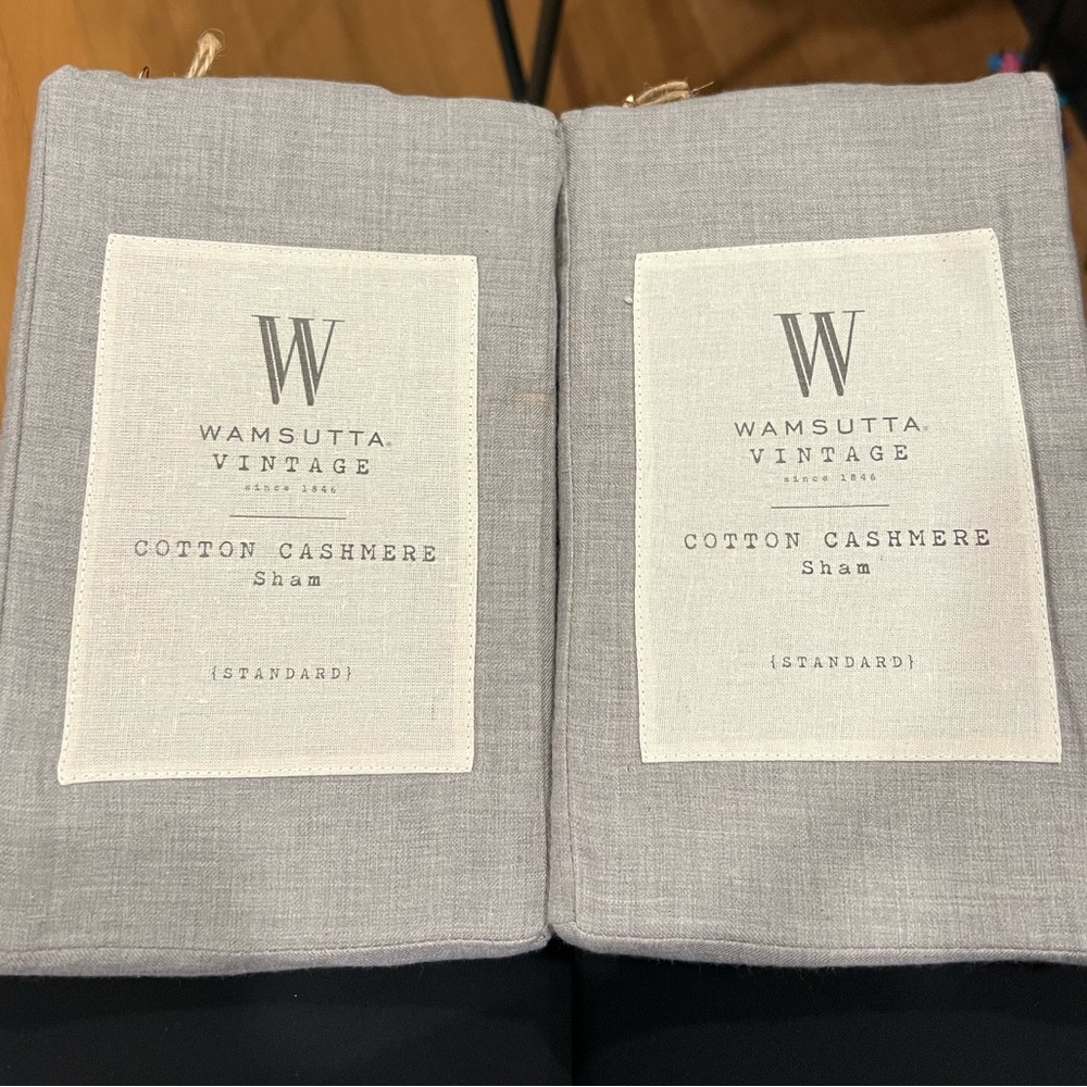 Wamsutta Vintage Cotton Cashmere Sham - NEW - Lot of 2
